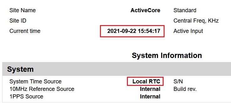 ActiveCore Framework - Report with Local timestamp